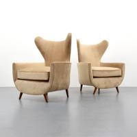 Wing Back Lounge Chairs, Manner of Paolo Buffa - Sold for $5,000 on 11-25-2017 (Lot 244).jpg